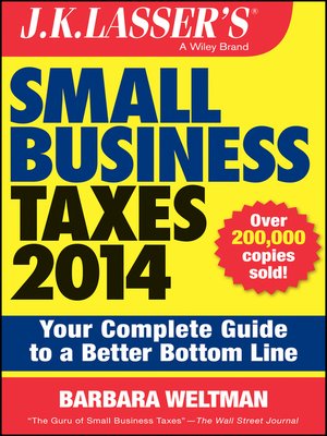 cover image of J.K. Lasser's Small Business Taxes 2014